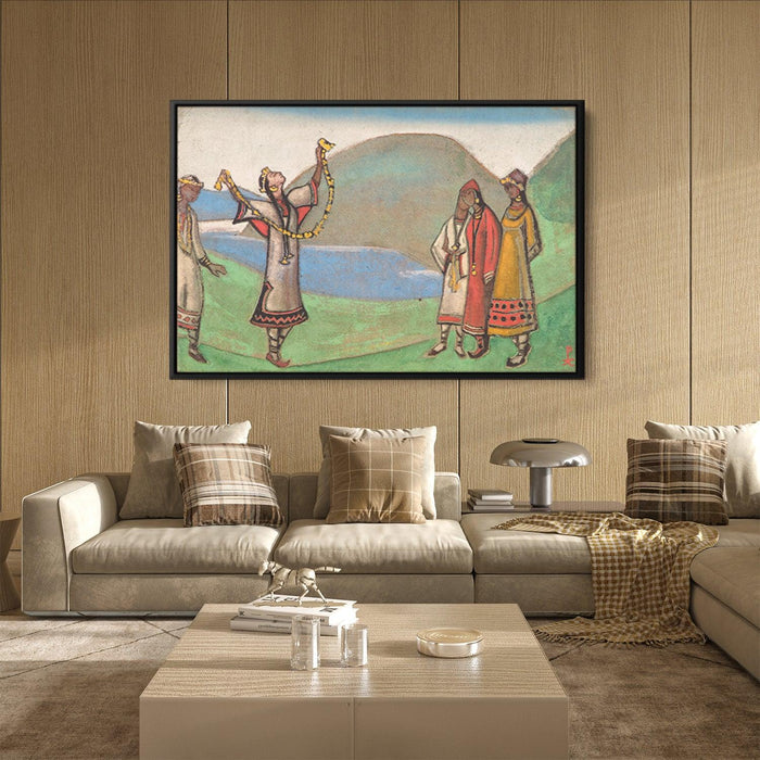 Girls by Nicholas Roerich - Canvas Artwork