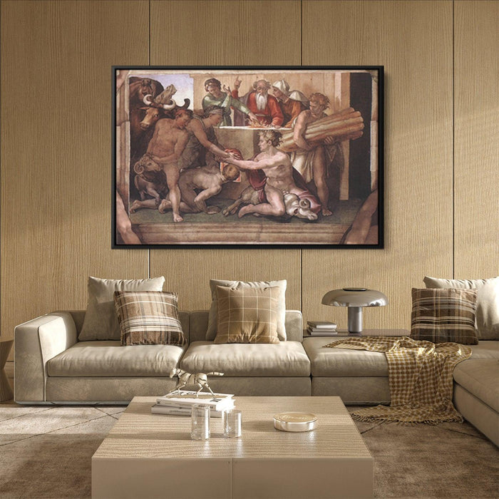 Sistine Chapel Ceiling: Sacrifice of Noah by Michelangelo - Canvas Artwork