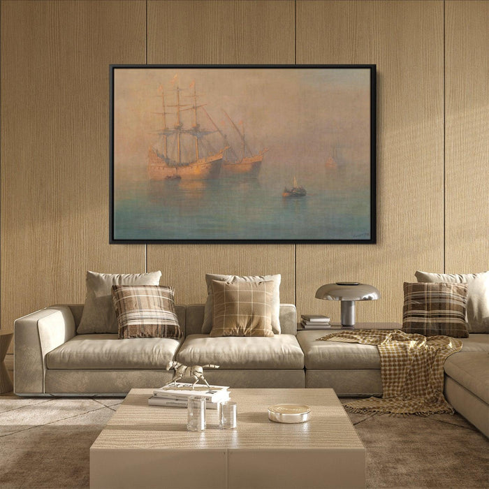 Ships of Columbus by Ivan Aivazovsky - Canvas Artwork