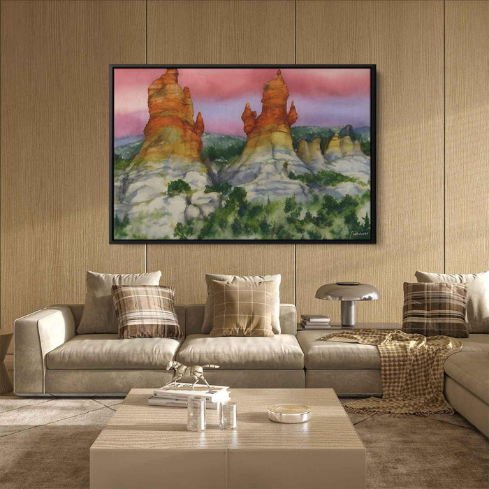 Watercolor Hoodoo formations #124 - Kanvah