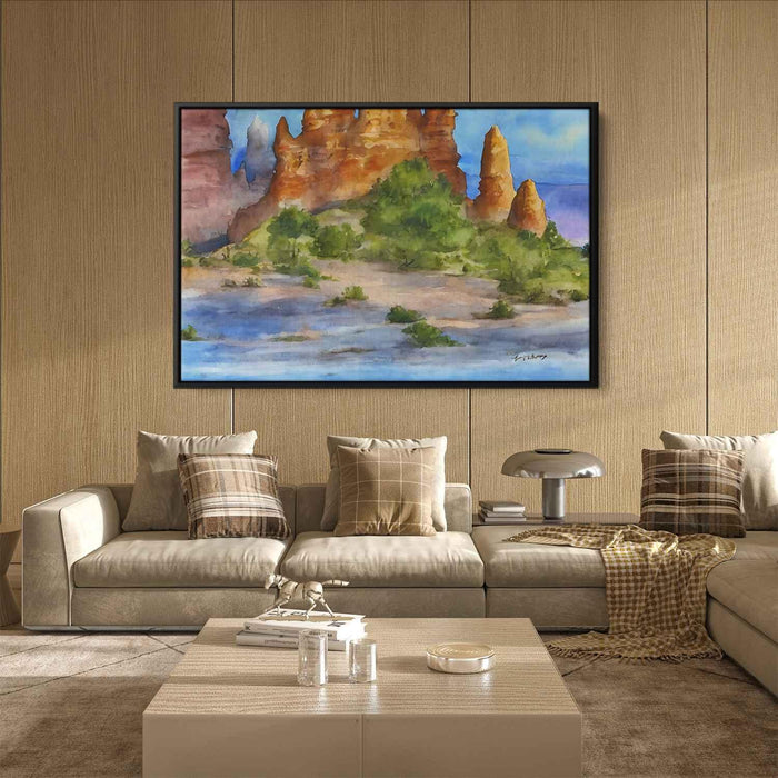 Watercolor Hoodoo formations #134 - Kanvah