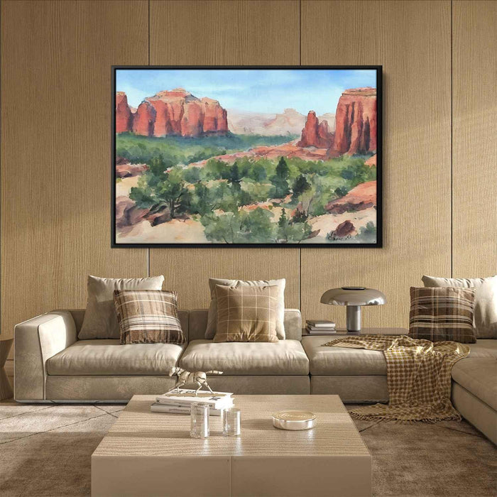 Watercolor Sedona Red Rocks #103 - Kanvah