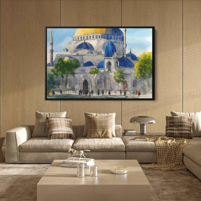 Watercolor Blue Mosque #111 - Kanvah