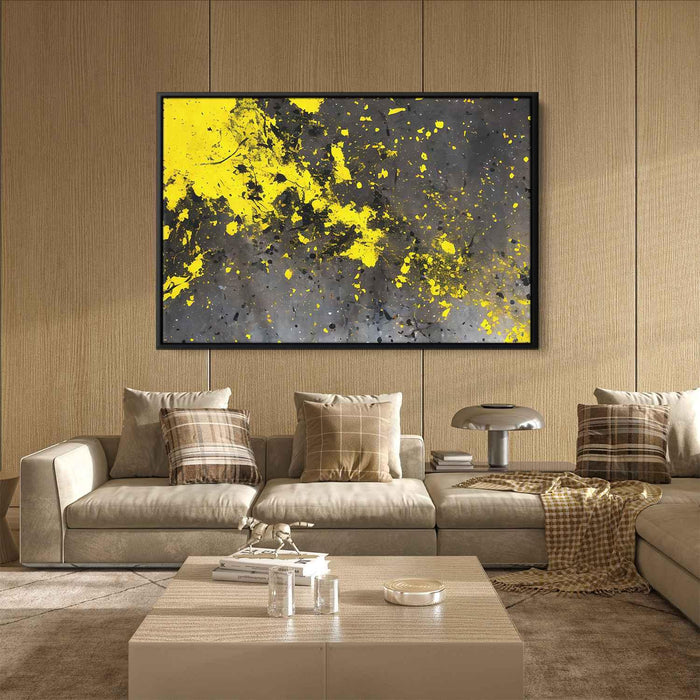 Yellow Abstract Splatter #111 - Kanvah