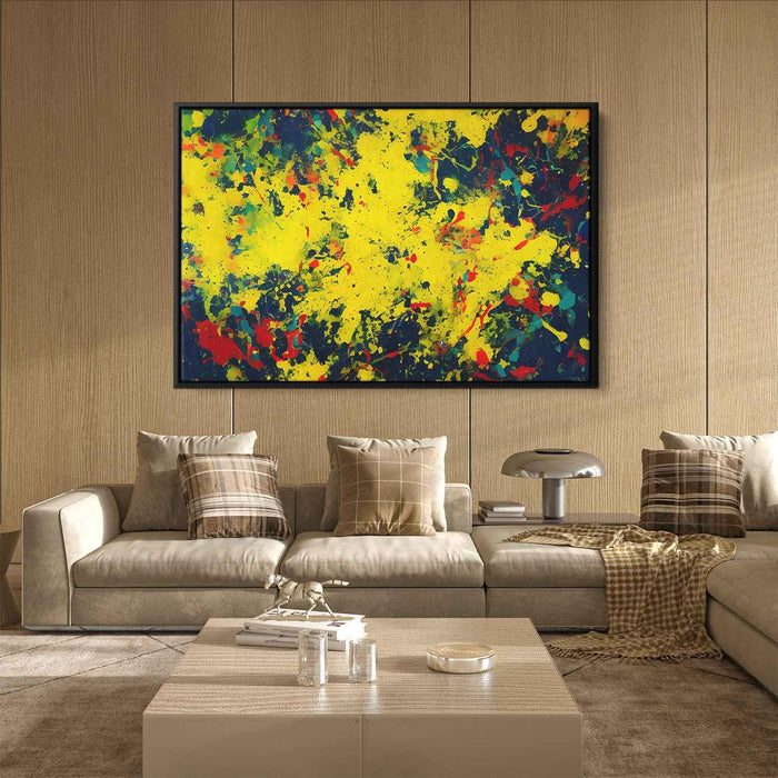 Yellow Abstract Splatter #127 - Kanvah