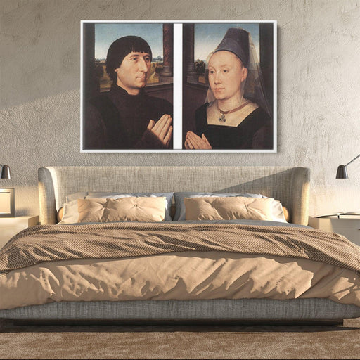 Portraits of Willem Moreel and His Wife by Hans Memling - Canvas Artwork