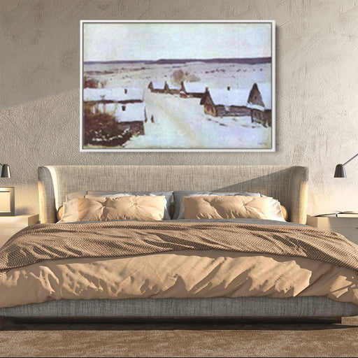 Village in Winter by Isaac Levitan - Canvas Artwork