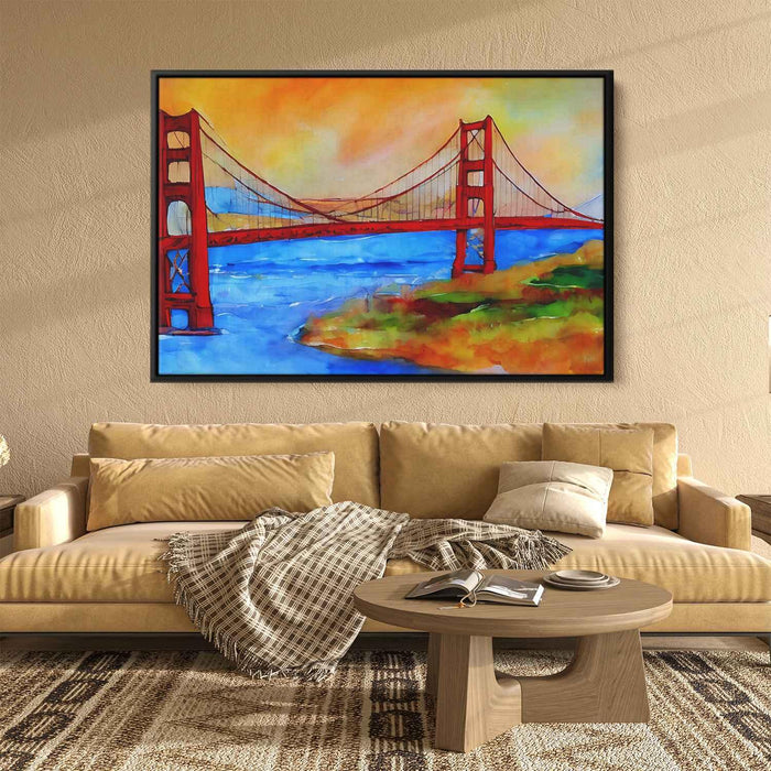 Abstract Golden Gate Bridge #107 - Kanvah