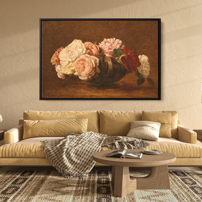 Roses in a Bowl by Henri Fantin-Latour - Canvas Artwork