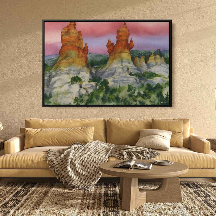 Watercolor Hoodoo formations #124 - Kanvah