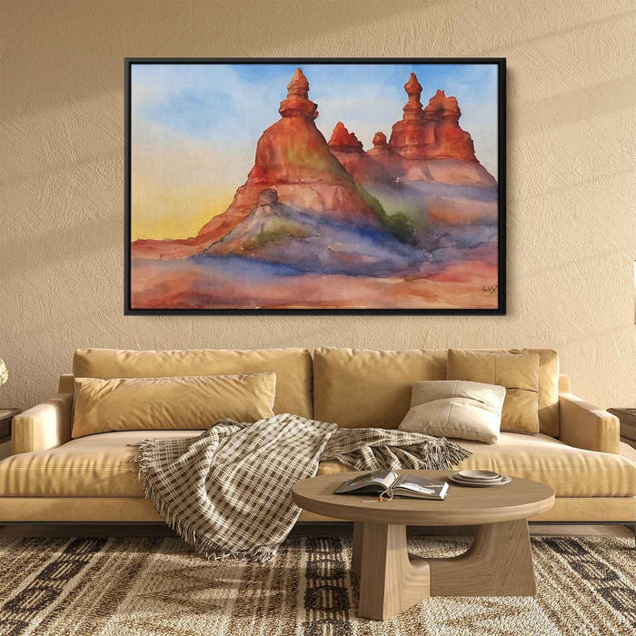 Watercolor Hoodoo formations #133 - Kanvah