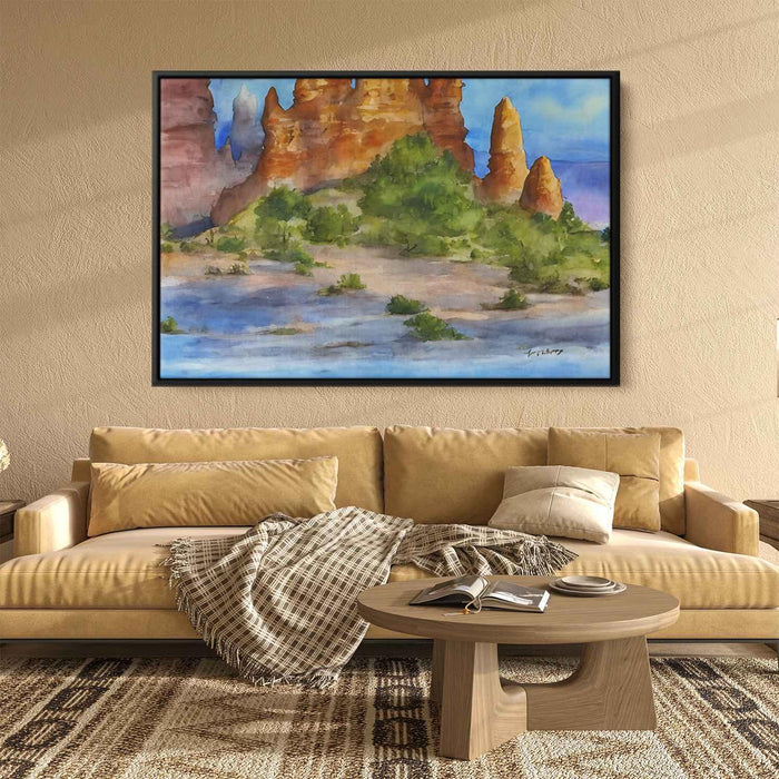 Watercolor Hoodoo formations #134 - Kanvah