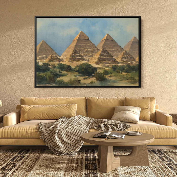 Watercolor Pyramids of Giza #111 - Kanvah