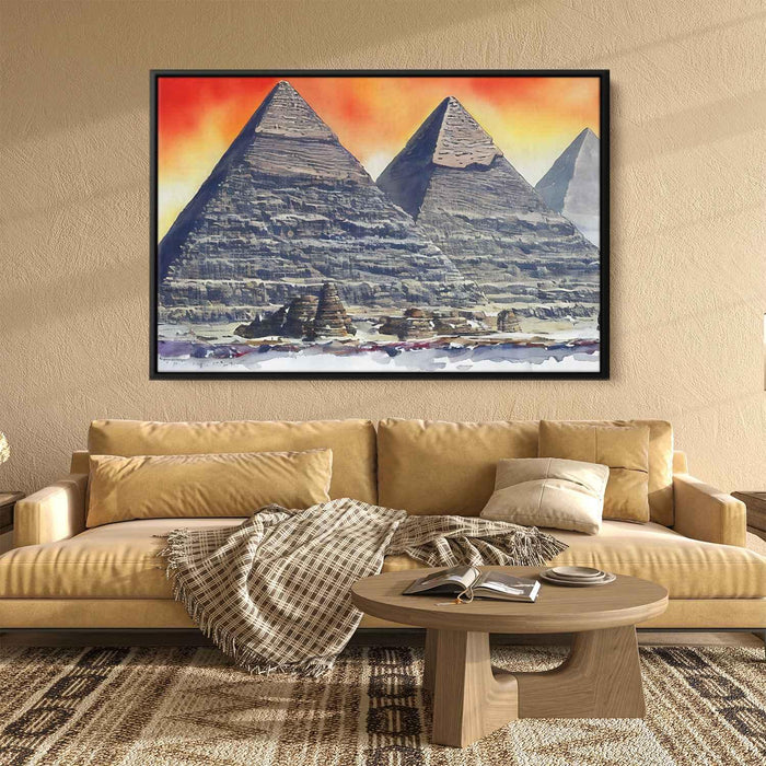 Watercolor Pyramids of Giza #127 - Kanvah