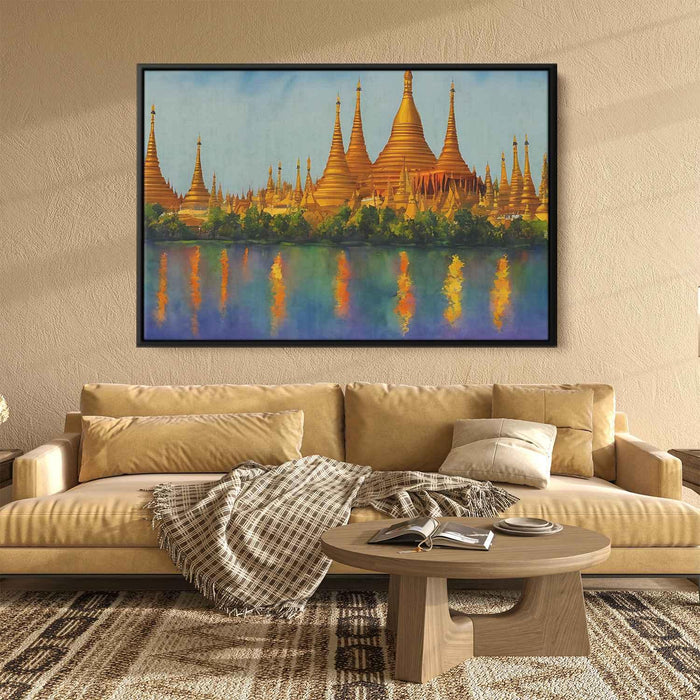 Watercolor Shwedagon Pagoda #107 - Kanvah