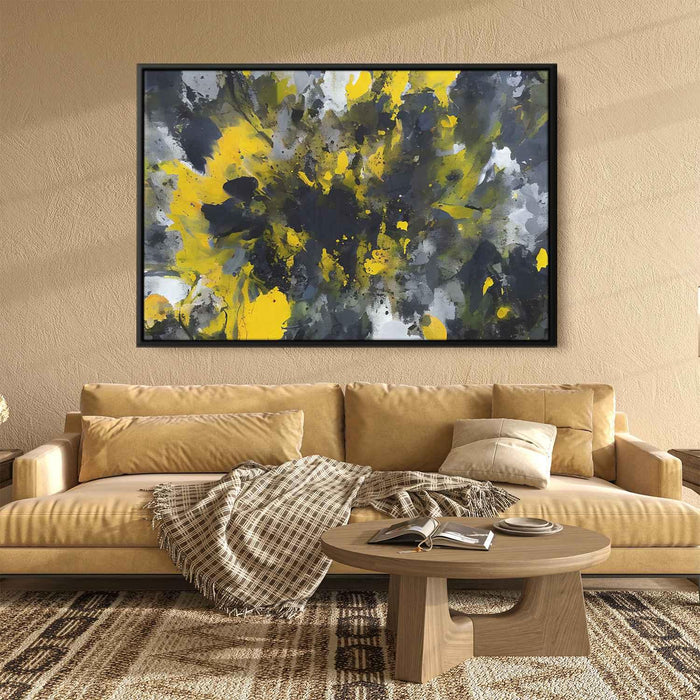 Yellow Abstract Splatter #136 - Kanvah