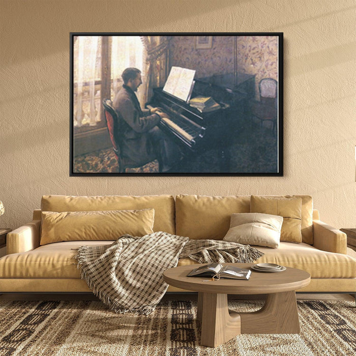 Young Man Playing the Piano by Gustave Caillebotte - Canvas Artwork