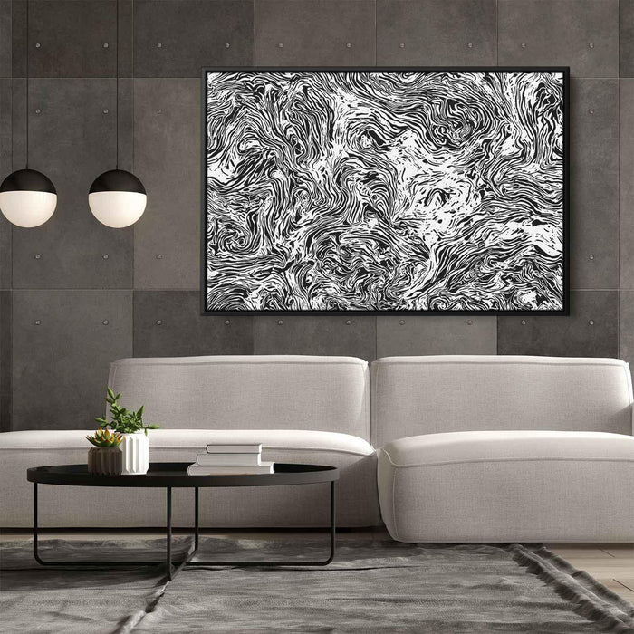 Black and White Abstract Splatter #111 - Kanvah