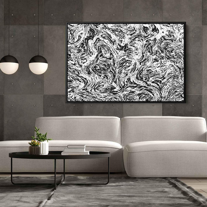Black and White Abstract Splatter #114 - Kanvah