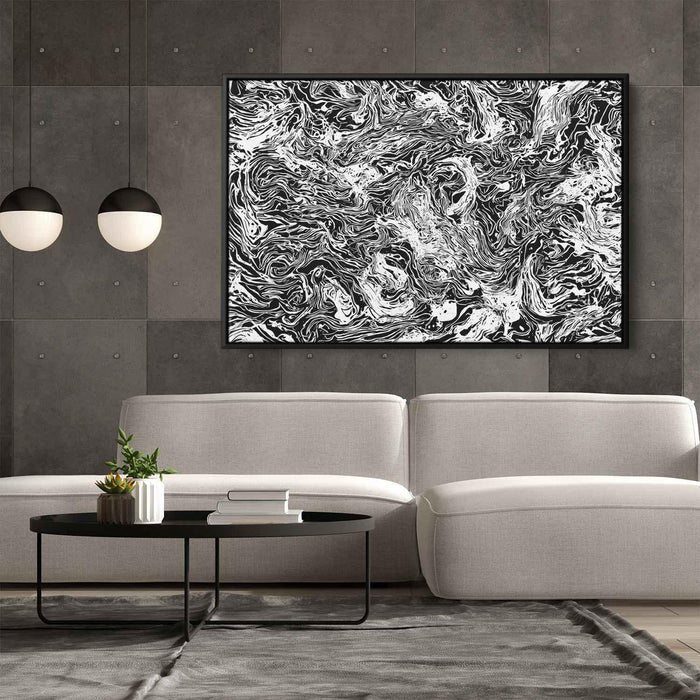 Black and White Abstract Splatter #124 - Kanvah