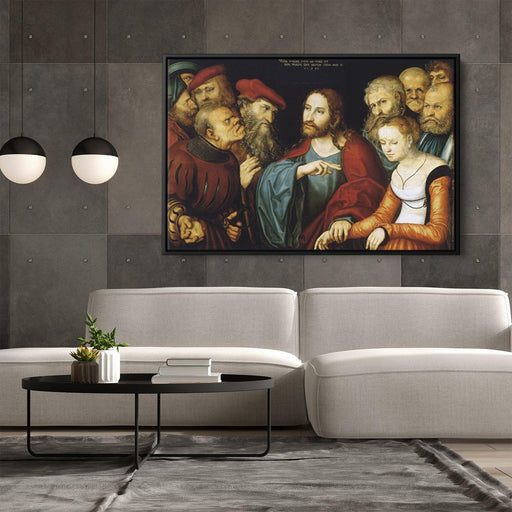 Christ and the Adulteress by Lucas Cranach the Elder - Canvas Artwork