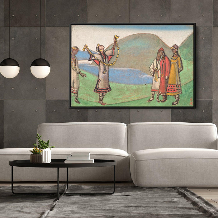 Girls by Nicholas Roerich - Canvas Artwork