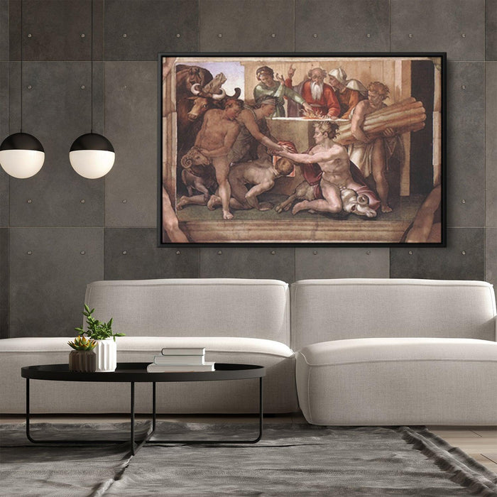 Sistine Chapel Ceiling: Sacrifice of Noah by Michelangelo - Canvas Artwork