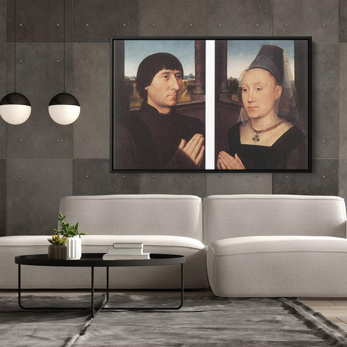 Portraits of Willem Moreel and His Wife by Hans Memling - Canvas Artwork