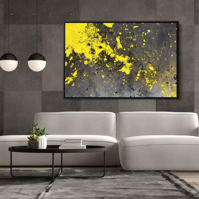 Yellow Abstract Splatter #111 - Kanvah