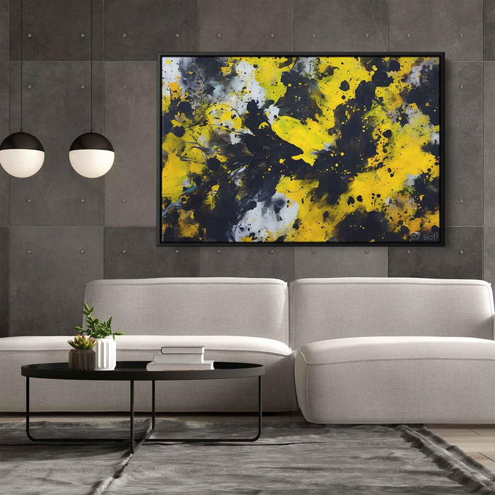 Yellow Abstract Splatter #128 - Kanvah