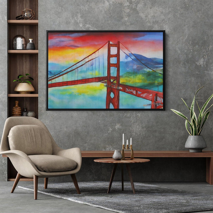Abstract Golden Gate Bridge #122 - Kanvah