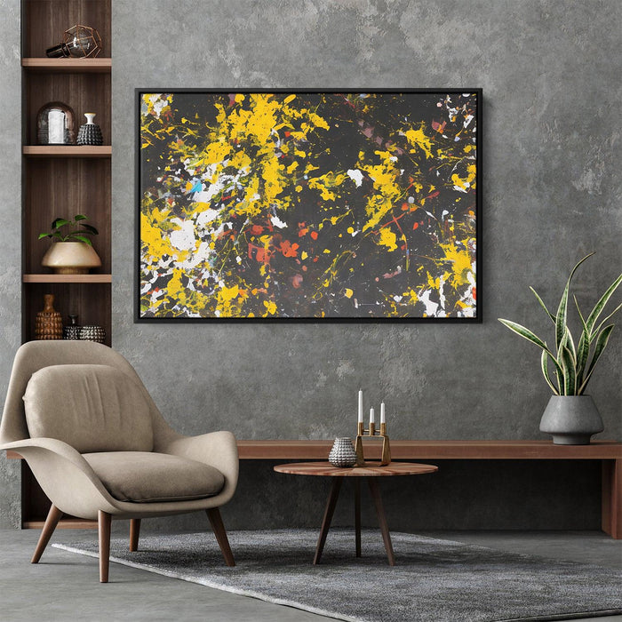 Yellow Abstract Splatter #122 - Kanvah