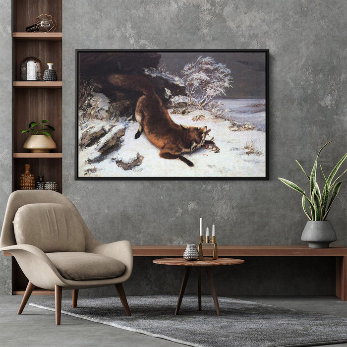 The Fox in the Snow by Gustave Courbet - Canvas Artwork