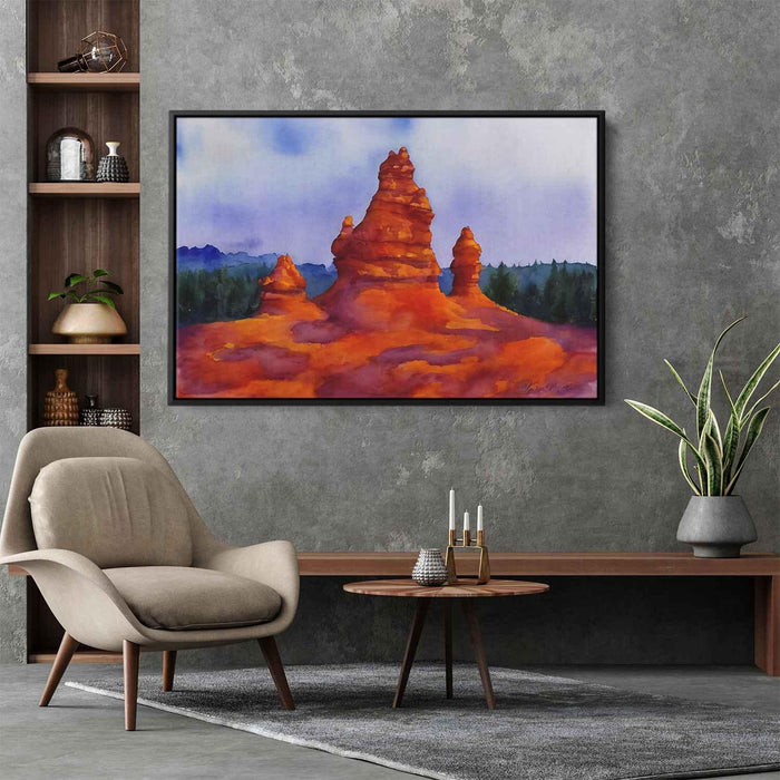 Watercolor Hoodoo formations #102 - Kanvah