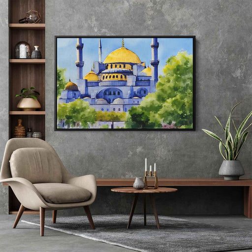 Watercolor Blue Mosque #132 - Kanvah