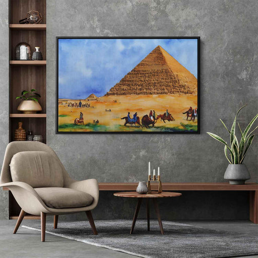 Watercolor Pyramids of Giza #101 - Kanvah