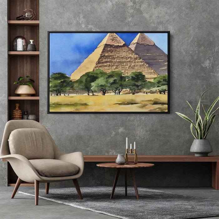 Watercolor Pyramids of Giza #132 - Kanvah
