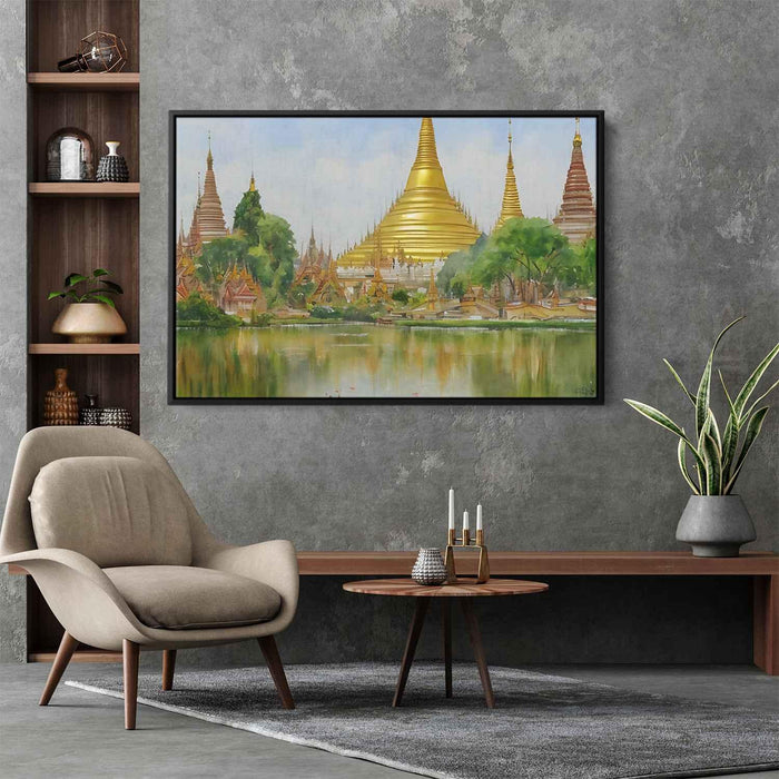 Watercolor Shwedagon Pagoda #101 - Kanvah