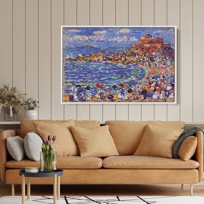 Beach, St. Malo by Maurice Prendergast - Canvas Artwork