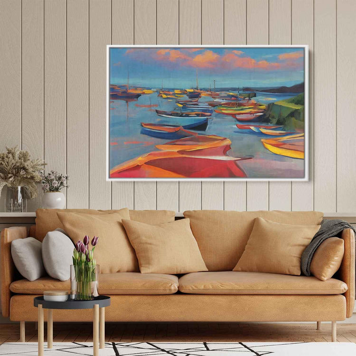 Line Art Sunset Boats #136 - Kanvah