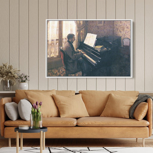 Young Man Playing the Piano by Gustave Caillebotte - Canvas Artwork