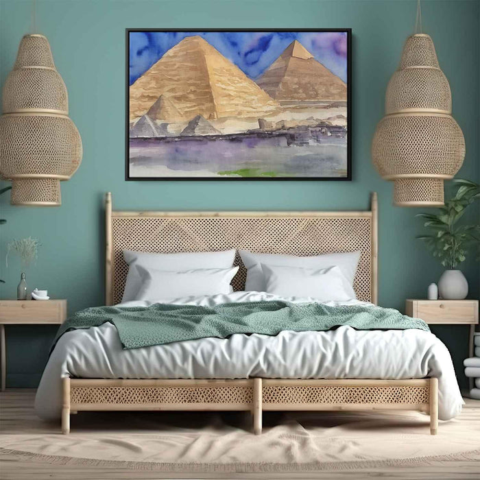 Watercolor Pyramids of Giza #104 - Kanvah