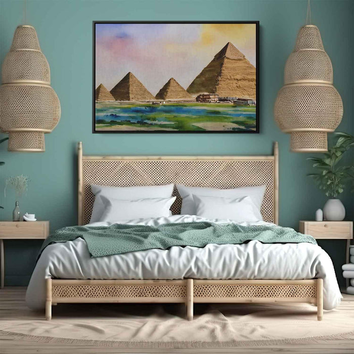 Watercolor Pyramids of Giza #120 - Kanvah