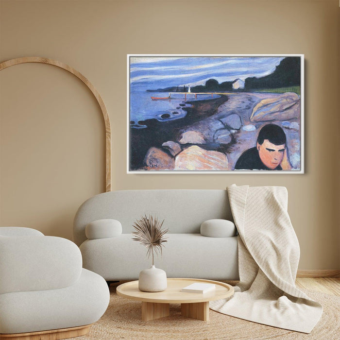 Edvard Munch Artwork (Melancholy, 1891) - Poster decorativo da parete su tela, per soggiorno e camera da letto, 30 x 45 cm Edvard Munch Artwork (Melancholy, 1891) - Poster decorativo da parete su tela, per soggiorno e camera da letto, 30 x 45 cm