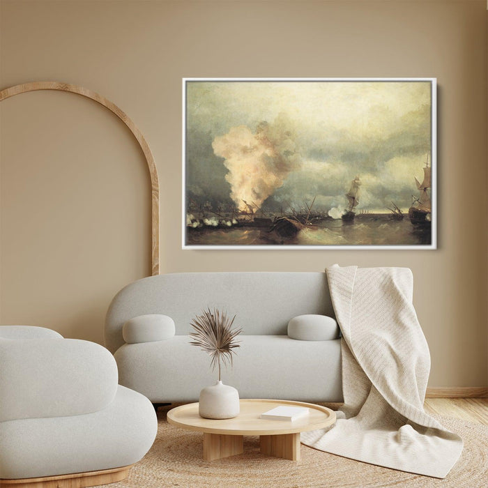 Sea battle near Vyborg by Ivan Aivazovsky - Canvas Artwork