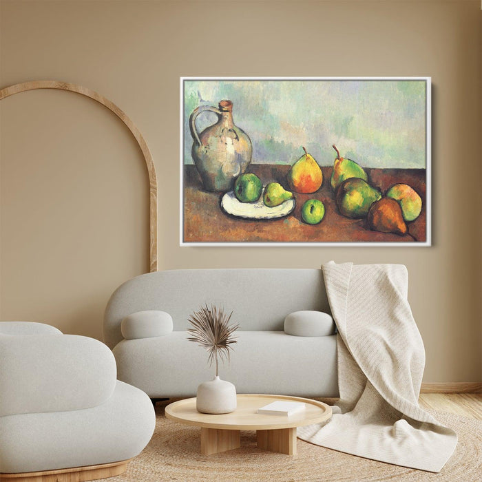 Still life, pitcher and fruit by Paul Cezanne - Canvas Artwork