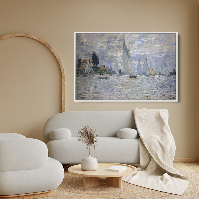 The Boats Regatta at Argenteuil by Claude Monet - Canvas Artwork