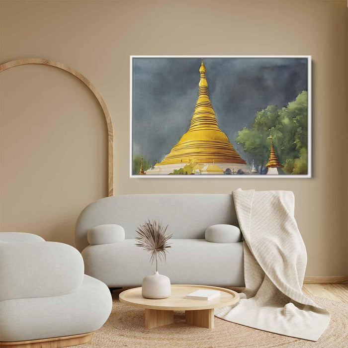 Watercolor Shwedagon Pagoda #104 - Kanvah