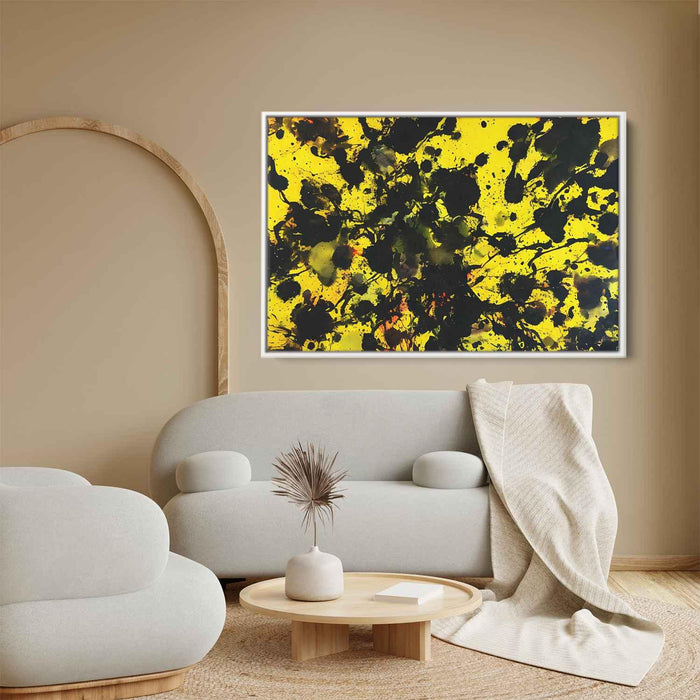 Yellow Abstract Splatter #120 - Kanvah