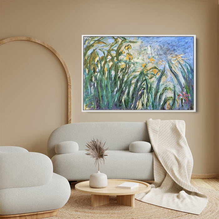 Yellow Irises and Malva by Claude Monet - Canvas Artwork